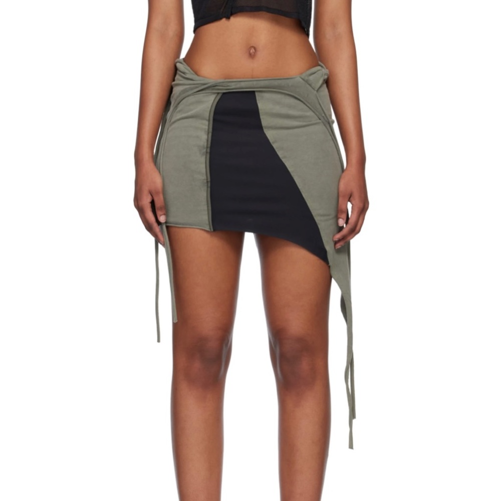 OTTOLINGER Khaki Deconstructed Miniskirt